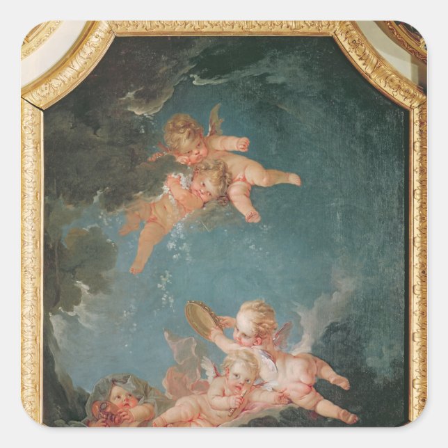 Four Seasons in the Salle du Conseil  - Winter Square Sticker (Front)
