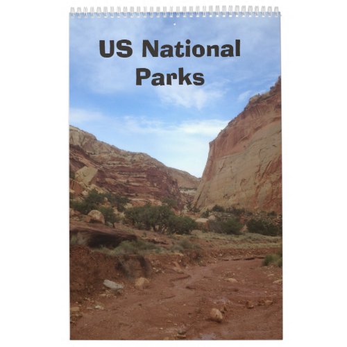 Four seasons in US National Park Calendar 