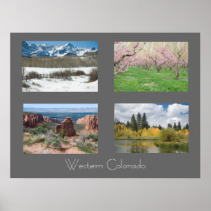 Four Seasons in Western Colorado Photo Poster