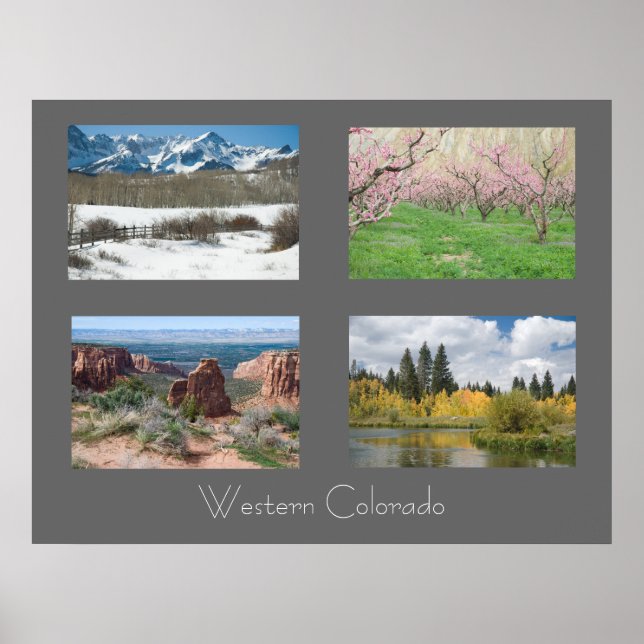Four Seasons in Western Colorado Photo Poster (Front)