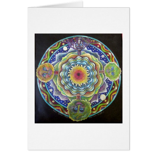 Four Seasons Mandala- Earth Day Greeting Card (Front)