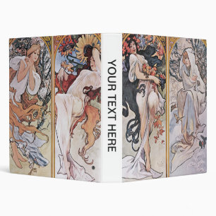 Four Seasons, Mucha 3 Ring Binder