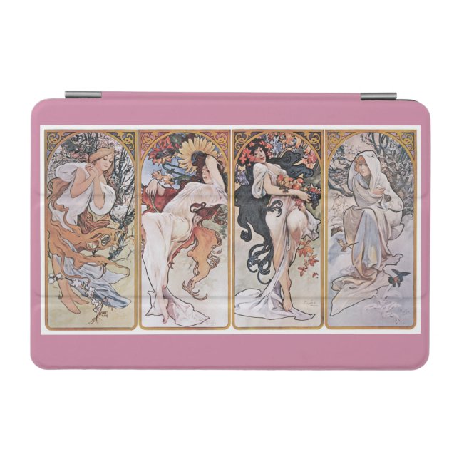 Four Seasons, Mucha iPad Mini Cover (Horizontal)