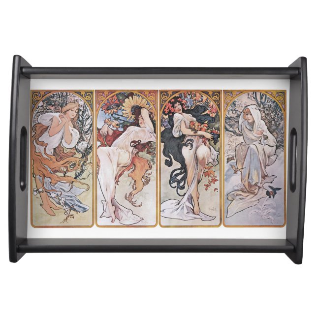 Four Seasons, Mucha Serving Tray (Front)