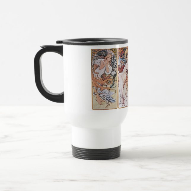 Four Seasons, Mucha Travel Mug (Left)