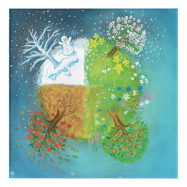 Four Seasons on Earth   Acrylic Print (Front)