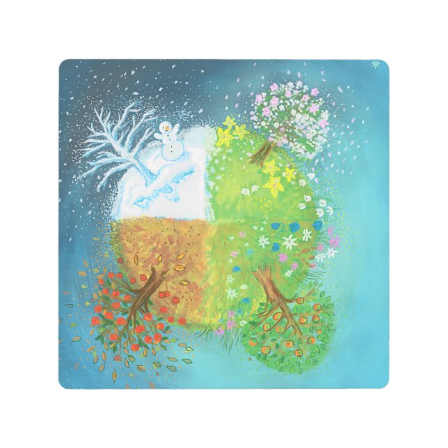 Four Seasons on Earth   Metal Print (Front)