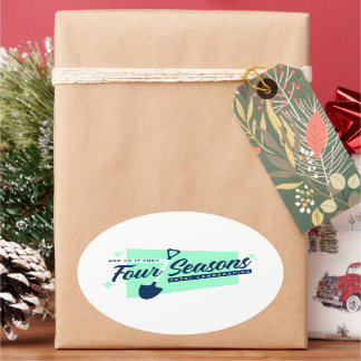 Four Seasons Total Landscaping Oval Stickers