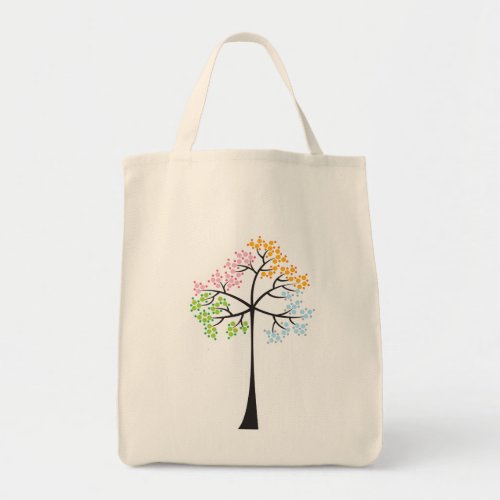 Four Seasons Tree Custom Summer Gift Tote  Bag