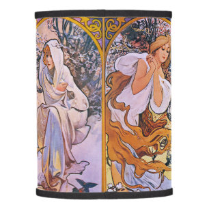 Four Seasons Vintage Art Nouveau by Alphonse Mucha Lamp Shade