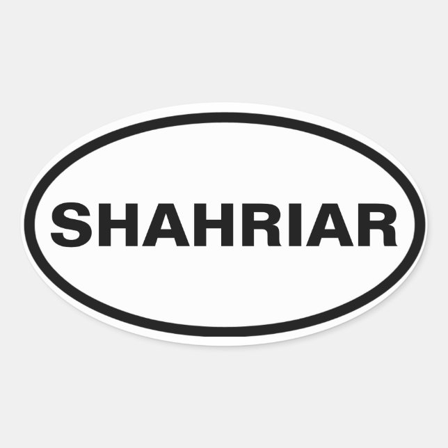 FOUR Shahriar Oval Sticker (Front)