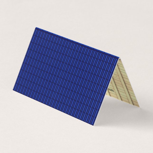 Four-Sided Roofing Construction Blue Roof Company Business Card (Front)