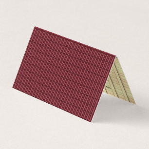 Four-Sided Roofing Construction Red Roof Company Business Card