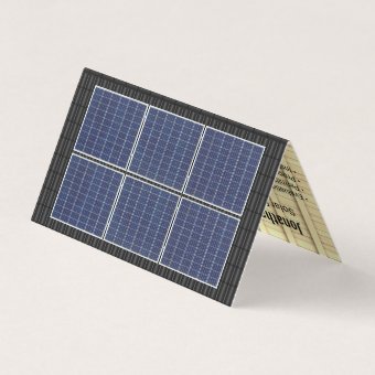 Four-Sided Roofing Rooftop Solar Energy Black Roof Business Card | Zazzle