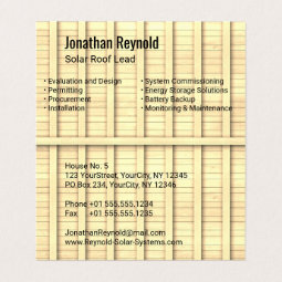 Four-Sided Roofing Rooftop Solar Energy Black Roof Business Card | Zazzle