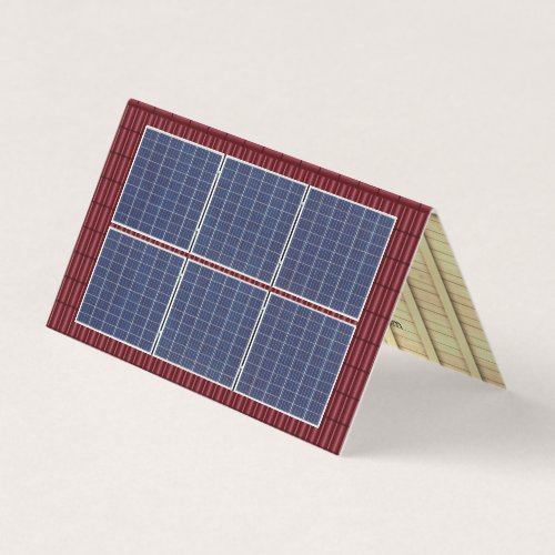 Four_Sided Roofing Rooftop Solar Energy Red Roof Business Card