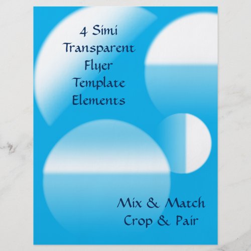 Four Simi Transparent Flery Element Templates Flyer