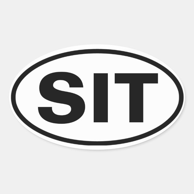FOUR Sitka, Alaska "SIT" Oval Sticker (Front)