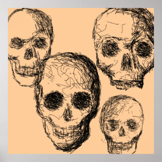 Four Skulls Poster. Poster