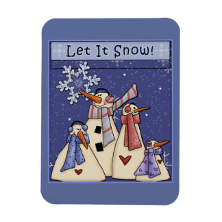 Four snowmen magnet