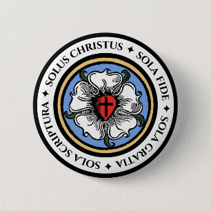 Four Solas - Lutheran Button