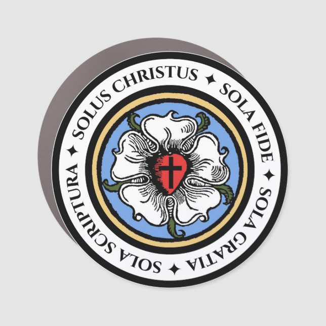 Four Solas - Lutheran Car Magnet (Front)