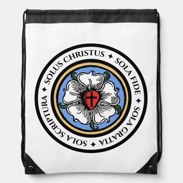 Four Solas - Lutheran Drawstring Bag (Front)