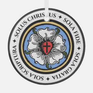 Four Solas - Lutheran Glass Ornament