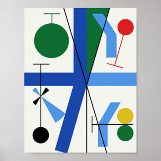 Four spaces Geometric Art Canvas Print