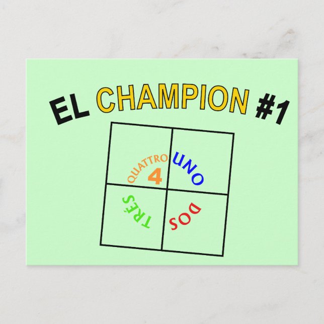 Four Square Champion #1 Postcard (Front)