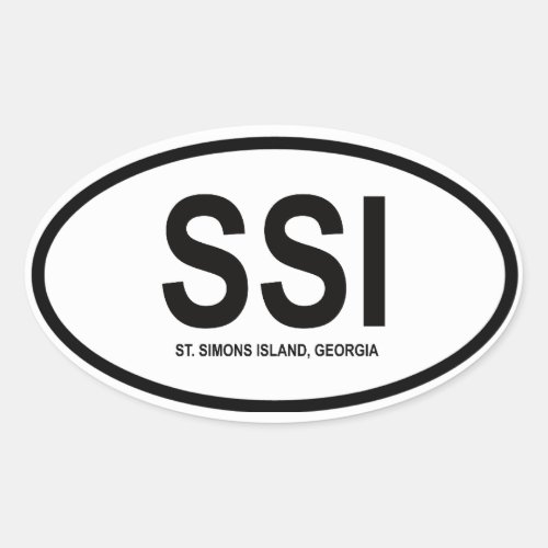 FOUR St Simons Island Georgia Oval Sticker