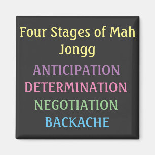 Four Stages of Mah Jongg Magnet