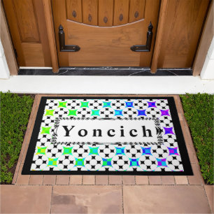 Four Star Circle by Kenneth Yoncich Doormat