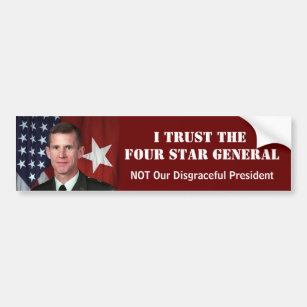 Four Star General Bumper Sticker