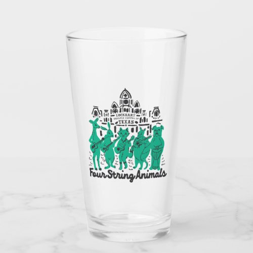 Four String Animals Band Pint Glass