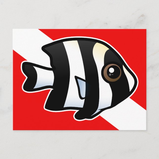 Four Stripe Damselfish Dive Flag Postcard (Front)