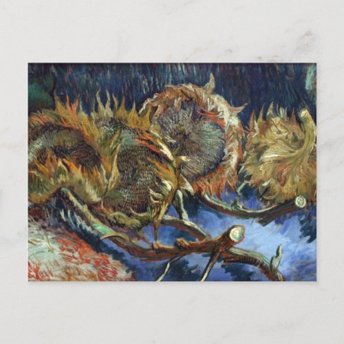 Four Sunflowes gone to Seed by Van Gogh Postcard
