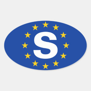 Europa Flagge Europa Umriss Europäische Fahne' Sticker