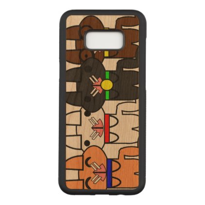 Four Sweet Cats Gang Carved Samsung Galaxy S8+ Case