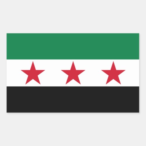 FOUR Syria Flag Rectangular Sticker