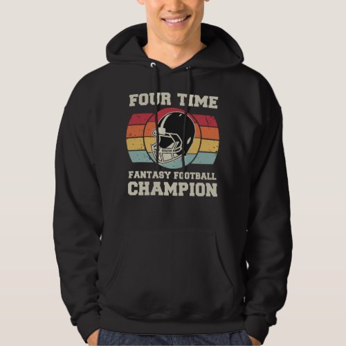 Four Time Fantasy Football Champion Hoodie