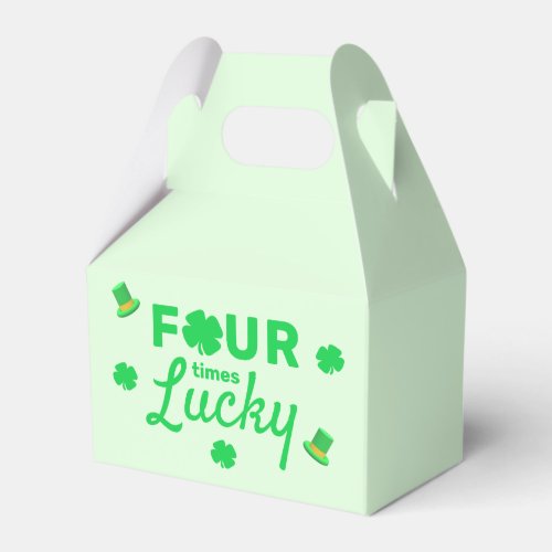 Four Times Lucky 4th Birthday Favor Boxes