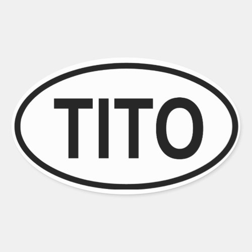 FOUR Tito Oval Sticker