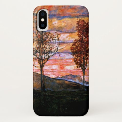 Four Trees by Egon Schiele iPhone X Case