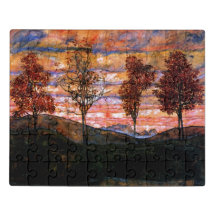 Four Trees by Egon Schiele Fine Art
