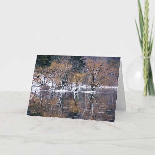 Four Trees Refleted Card