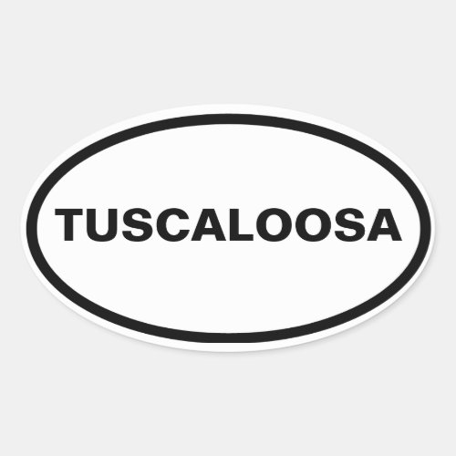 FOUR Tuscaloosa Alabama Oval Sticker