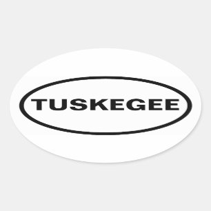 FOUR Tuskegee, Alabama Oval Sticker