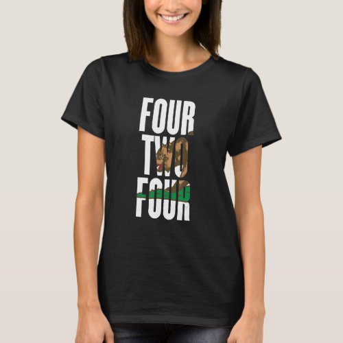 Four Two Four 424 Area Code California Los Angeles T_Shirt