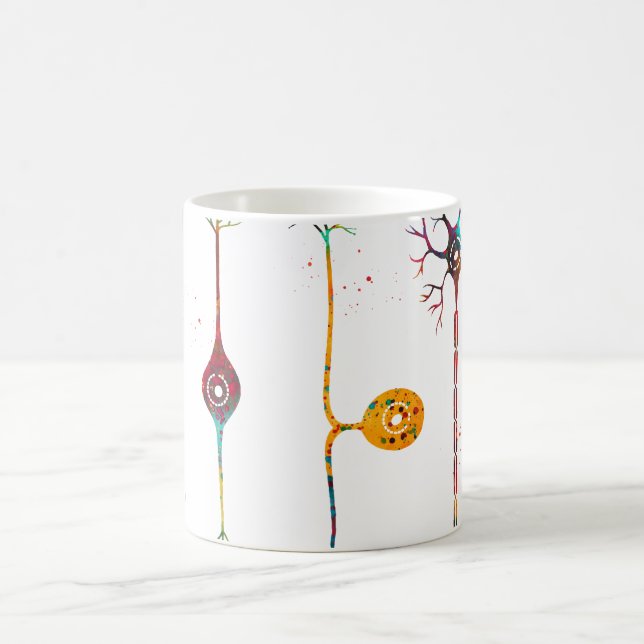 Four types of neurons coffee mug (Center)